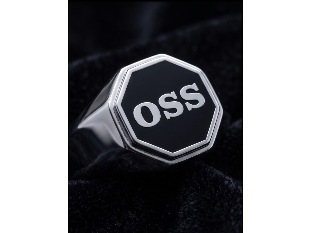 Pánský ocelový prsten Octagon OSS