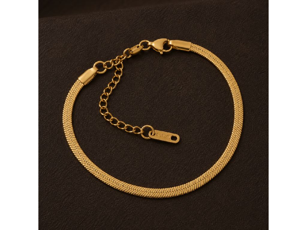 ZLACENÝ NÁRAMEK SNAKE - MINIMALISTICKÁ ELEGANCE